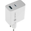 Maitinimo Adapteris - Natec Ribera 1x USB-A + 1x USB-C 65W Baltas