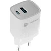 Įkroviklis - NATEC RIBERA GAN 30W USB-A + USB-C Greitas Pakrovėjas Baltas