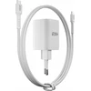 Įkroviklis NEXT ONE NEXT ONE Įkroviklis jungiama į tinklą Fast 35W GaN 2xUSB-C su kablem USB-C baltas