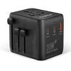 Orico Įkroviklis podróżna, adapter sieciowy UK/EU/US/AU, 2x UBS-C 20W, USB-A