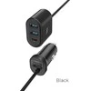 Partner Telecom Įkroviklis automobilinis Hoco Z35 Quick Charge 18W (2xUSB 1xType-C 3A) juodas