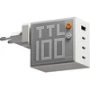 Įkroviklis PowerNeed SHARGE Pixel 100 GaN, 100 W, 3x USB-C, 1x USB-A – baltas (CDT-SG-100-EUR-DZP-BAI)