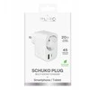 Puro 20W Power Delivery Charger su Schuko Plug and Socket 1x USB-C + 1x USB-A – baltos spalvos