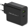 Qoltec 42W įkroviklis su dviguba USB-A ir USB-C jungtimi