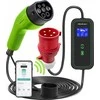 Qoltec mobilus įkroviklis elektromobiliui EV su reguliavimu 2 in 1, Type 2 | 11 kW | Wi-Fi | LCD | 3 fazės | 5 m
