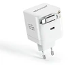 „RealPower GaN“ įkroviklis, 65 W, baltas, 2 USB-C PD maitinimo adapteris, kompaktiškas, 65 vatų įkroviklis