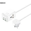 Tinklo įkroviklis 65W 1.5m 2x USB + 2x USB-C Remax GAN Power Strip RP-U157 baltos spalvos