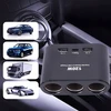 Retoo Rozdzielacz Automobilio cigarečių žiebtuvėlio skirstytuvas, 3 lizdai, 2 USB 12v 24v