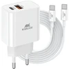 Įkroviklis RivaCase MOBILE CHARGER WALL/Baltas PS4102 WD4 RIVACASE