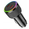 Car charger Hoco 2 x USB C QC PD 50W NZ14B juodas
