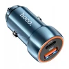 Automobilinis įkroviklis Hoco USB A + USB C PD QC3.0 3A 20W Z46A sapphire mėlynas