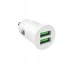 Puro Pro Lite automobilinis įkroviklis 2x USB-A 10W – baltos spalvos