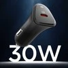 Juodas 30W 1xUSB-C automobilinis įkroviklis „Spigen Essential EV301”