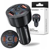Wozinsky WLS-04 60W Car Charger 2xUSB-C 2xUSB-A - Juodas