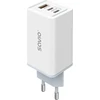 Savio Įkroviklis jungiama į tinklą 65W GaN LA-07 su kablem USB-A-USB typ C 1m, balta
