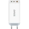 Savio Įkroviklis jungiama į tinklą 65W GaN LA-07 su kablem USB-A-USB typ C 1m, balta