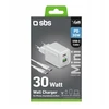 SBS 30W 1c + 1a balta + kabelis cc 1.5 metra balta