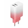 Telforceone Setty charger 2x USB 18W LSIG-AA-20 baltas-pink gradient