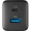 Cellular Line Cellularline Multipower Micro GaN - USB-C &amp; USB-A Power Delivery 30W mains įkroviklis juodos spalvos