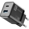 Cellular Line Cellularline Multipower Micro GaN - USB-C &amp; USB-A Power Delivery 30W mains įkroviklis juodos spalvos