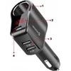 Swissten automobilinis įkroviklis 1x USB-C PD / 2x USB-A / CL / LED