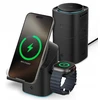 SPIGEN EF223MS ESSENTIAL 3-in-1 sukamasis magnetinis „MagSafe“ belaidis įkroviklis 15W QI2 juodas