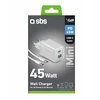 SBS 45W 1c + 1a balta + kabelis cc 1.5 metra balta