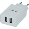 Swissten Travel Smart 2x USB 2.1A balta