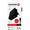 Phone Accessories Swissten Smart IC tinklo įkroviklio rinkinys 2xUSB 3A+Type C duomenų kabelis 1,2m, juodas