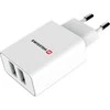 Swissten Travel Smart 2x USB 2.1A balta