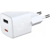Įkroviklis Swissten Mini Gan kelioninis įkroviklis 1x USB-C + 1x USB 30W maitinimo šaltinis