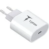 Tinklo įkroviklis T-PHOX ISPEED 20W baltos spalvos (EU PLUG)