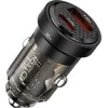 Automobilinis įkroviklis 30W USB-C PD + QC3.0 USB Tech-Protect CC30W juodos spalvos