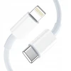 Tech-Protect NCA45W-GAN 2-Port laidinis įkroviklis PD 45W / QC3.0 + Lightning kabelis baltos spalvos