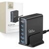 Tech-Protect DC140W-GAN 5 PORT PD140W/QC3.0 įkrovimo stotis - Juodas