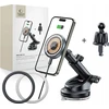Automobilinis telefono laikiklis Tech-Protect MM15W MagSafe su belaidžiou įkrovimu 15W juodos spalvos