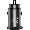 TECHLY mini automobilinis įkroviklis USB-A ir USB-C greitas įkrovimas 3.0 38W Juodas metalas
