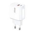 BWOO sieninis įkroviklis CDA182 QC 38W 1x USB-A + 1x USB-C su USB-C į Lightning laidu 1 m juodas