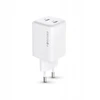 Telforceone Forever TC-08-45CC GaN PD charger 2x USB-C 45W baltas
