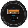 Forever CC-06 PD QC automobilinis įkroviklis 1x USB-C 1x USB 20W juodos spalvos