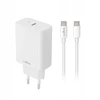 Telforceone Maxlife MXTC-10-30C PD QC įkroviklis 1x USB-C 30W baltas + USB-C - USB-C laidas 60W