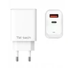 Įkroviklis Teltech Teltech kroviklis jungiama į tinklą GaN USB / Typ-C 65W białyTCH-05