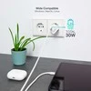 „TooQ GAN“ USB-C/PD sieninis įkroviklis, 30 W, baltas, skirtas naudoti patalpose, kintamosios srovės, baltas