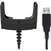 „Zebra“ užsegamas USB ryšio / įkrovimo laido puodelis. Reikalingas USB maitinimo šaltinis PWR-WUA5V12W0xx („xx“ žymi konkrečios šalies kištuką)