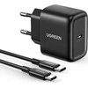 Įkroviklis Ugreen CD250 USB-C 25W + USB-C laidas, 2m