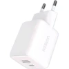 Įkroviklis jungiama į tinklą Ugreen X514 USB + USB-C, GaN, 20W (balta)