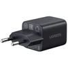 Įkroviklis jungiama į tinklą Ugreen X514 USB + USB-C, GaN, 20W (juoda)