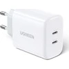 Ugreen CD243 sieninis įkroviklis 2x USB-C 40W