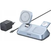 Įkroviklis Ugreen UGREEN W711 MagFlow 3-in-1 magnetyczna bezprzewodowa stacja ładująca Qi2 25W dla iPhone, AirPods i Watch sidabrinė