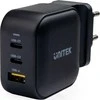 UNITEK CHARGER GaN 2x USB-C 1x USB-A PD QC 3.0 66W Juodas